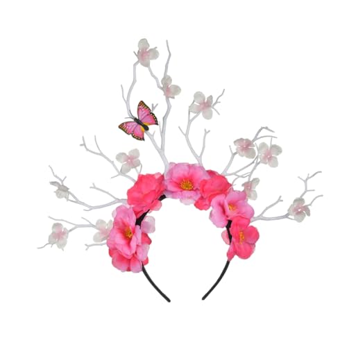 ULTECHNOVO 1 Stück Pflaumenblüte Schmetterlingsstirnband Geweih Haarschmuck dekorativ floraler Haarreif Hochzeit Blumen- Zubehör schmetterling kopfschmuck Schmetterlingskrone Textil Rosa ULTECHNOVO 1 Stück Pflaumenblüte Schmetterlingsstirnband Geweih Haarschmuck dekorativ floraler Haarreif Hochzeit Blumen- Zubehör schmetterling kopfschmuck Schmetterlingskrone Textil Rosa von ULTECHNOVO