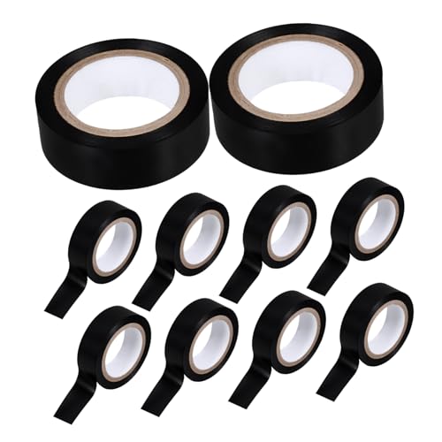 ULTECHNOVO 10 Rollen Hochtemperaturbeständiges Isolierband Wasserdichtes PVC Klebeband für Elektrische Reparaturen À Vielseitig Einsetzbar für Kabelbündelung Schutz Professionelles Elektriker von ULTECHNOVO