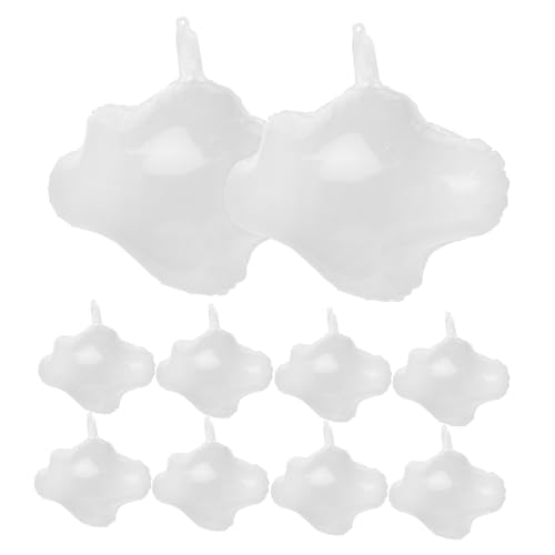 ULTECHNOVO 10 Stück Ballondekoration Geburtstagsdekoration Luftballons Dekorationen für Hochzeitsballons Wolkenfolienballons Wolkendekorationen für die Babyparty Aluminiumfolie Weiß von ULTECHNOVO