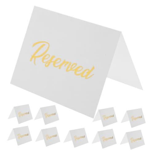 ULTECHNOVO 10 Stück Doppelseitige Tischkarten Schilder für reservierte Stühle Reservierte Tischschilder tisch reserviertes zeichen Reservierte Schilder reservierte Tischzeltkarten Papier Weiß ULTECHNOVO 10 Stück Doppelseitige Tischkarten Schilder für reservierte Stühle Reservierte Tischschilder tisch reserviertes zeichen Reservierte Schilder reservierte Tischzeltkarten Papier Weiß von ULTECHNOVO