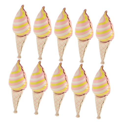 ULTECHNOVO 10 Stück Eiscreme Ballons Süße Folienballons im Eiscone Design für Geburtstagsfeiern und Feiern Langlebige Leicht Aufzublasende Deko für Eiscreme Themenpartys ULTECHNOVO 10 Stück Eiscreme Ballons Süße Folienballons im Eiscone Design für Geburtstagsfeiern und Feiern Langlebige Leicht Aufzublasende Deko für Eiscreme Themenpartys von ULTECHNOVO
