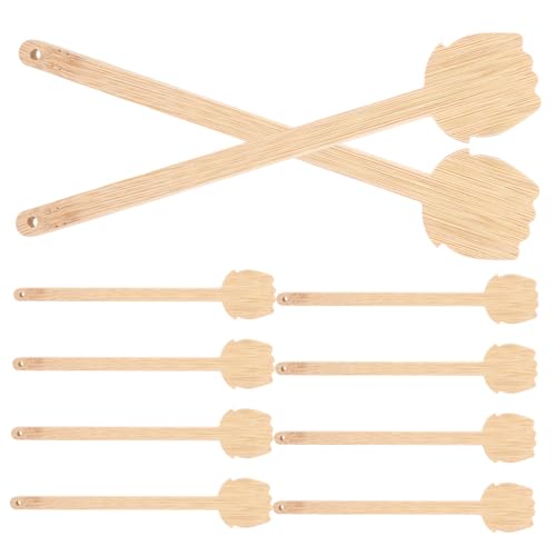 ULTECHNOVO 10 Stück Fächergriff aus Bambus DIY -Fan -Handwerk Handwerk Lüftergriffe Fan-Bastelstäbchen Lüfter klebt Sticks DIY klebt Dekorationen Handstangen Dekoration Hellbraun von ULTECHNOVO