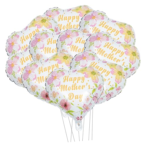 ULTECHNOVO 10 Stück Folienballons Pastell Party Mama Ballondekoration Und Luftballons Farben Für Rosa Gastgeschenke Zum Muttertag Runde Luftballons Uv Aluminiumfolie von ULTECHNOVO