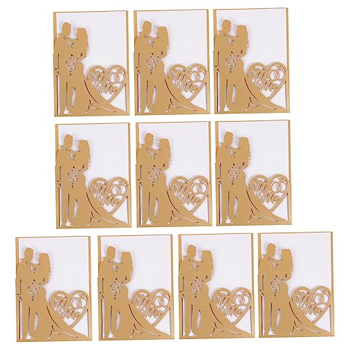 ULTECHNOVO 10 Stück Grußkarte jubiläumskarte anniversary card wedding present Brautparty einladen Geburtstagseinladungen Einladungskarten für Partys hohle Hochzeitseinladung Papier Golden ULTECHNOVO 10 Stück Grußkarte jubiläumskarte anniversary card wedding present Brautparty einladen Geburtstagseinladungen Einladungskarten für Partys hohle Hochzeitseinladung Papier Golden von ULTECHNOVO