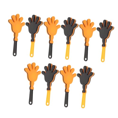 ULTECHNOVO 10 Stück Handklapper aus Kunststoff für Bunte Wiederverwendbare Percussion Clapper als Laute Party Sport-Event Lärmmacher Vielseitiges Mitmach Geburtstag Halloween Fußballfans von ULTECHNOVO