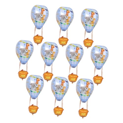 ULTECHNOVO 10 Stück Heißluftballon Babypartyballon Aluminiumballons Ballons Geburtstag Luftballons zum Geburtstag Luftballons für Babypartymädchen -Filmballons Aluminiumfolie von ULTECHNOVO