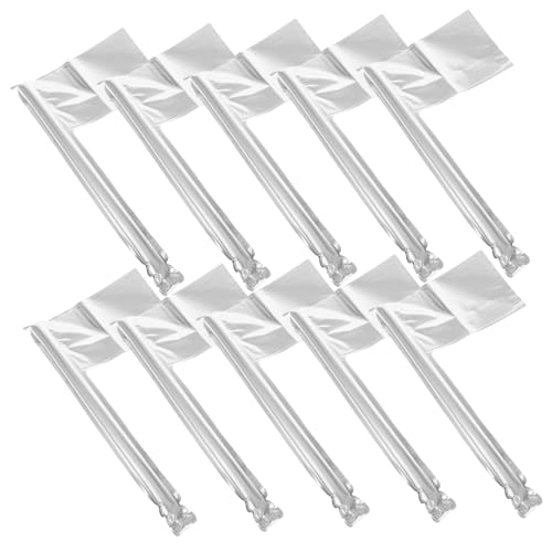 ULTECHNOVO 10 Stück Mini Folienballons luftballons Partyballons Geburtstagsballons aus Aluminium Flaggenballons alles zum geburtstag folienballons Ballonparty Aluminiumfolie Silber von ULTECHNOVO