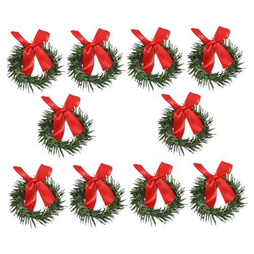 ULTECHNOVO 10 Stück Mini Weihnachtskränze Künstliche Tannennadelkränze für Kerzen und Tischdekoration für Hotel und Wohnheim Langlebig und Pflegeleicht ULTECHNOVO 10 Stück Mini Weihnachtskränze Künstliche Tannennadelkränze für Kerzen und Tischdekoration für Hotel und Wohnheim Langlebig und Pflegeleicht von ULTECHNOVO