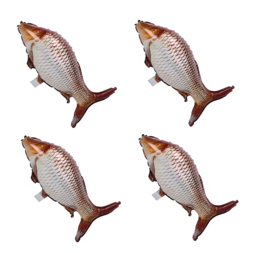 ULTECHNOVO 10 Stück Realistische Aluminiumfolie Fische für Partys Geburtstagsfeiern und Aufblasbare Karpfen für Jede Feier von ULTECHNOVO