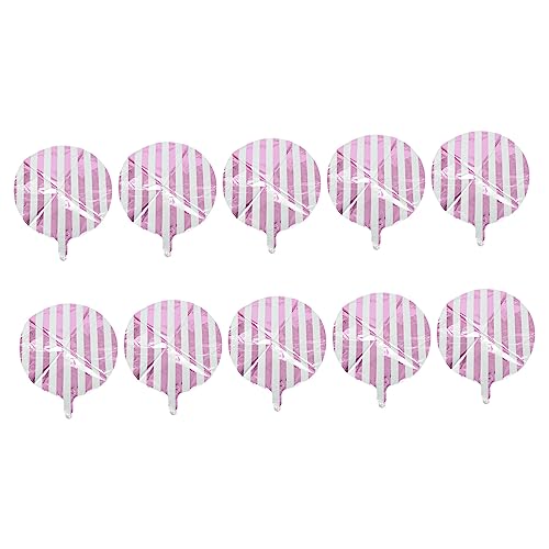 ULTECHNOVO 10 Stück Runde Streifenballons Bonbonfarben Folienballons für Hochzeiten und Partys zur Dekoration von Zuhause und Festen von ULTECHNOVO