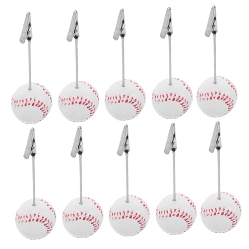 ULTECHNOVO 10 Stück Teiliges Baseball Memo Clips aus Resin Vielseitige Tischkartenhalter mit Alligator clip Kompakte Namenskarten Fotohalter für Sport events Leichte und Dekorative ULTECHNOVO 10 Stück Teiliges Baseball Memo Clips aus Resin Vielseitige Tischkartenhalter mit Alligator clip Kompakte Namenskarten Fotohalter für Sport events Leichte und Dekorative von ULTECHNOVO