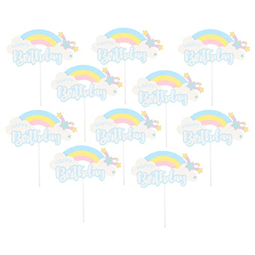ULTECHNOVO 10 Stück Teiliges Bunter Kuchen Topper für Geburtstagsfeiern Einzigartige Papierdekor für Desserts für Kindergeburtstag und Fröhliche Partys ULTECHNOVO 10 Stück Teiliges Bunter Kuchen Topper für Geburtstagsfeiern Einzigartige Papierdekor für Desserts für Kindergeburtstag und Fröhliche Partys von ULTECHNOVO