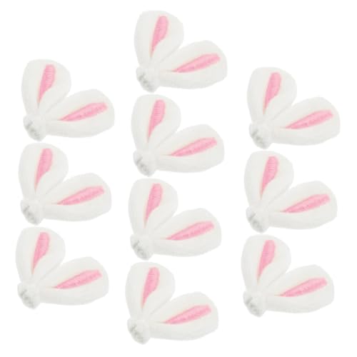 ULTECHNOVO 10 Stück Teiliges DIY Hasenohren Haarklammern aus Weichem Bunte Langlebige Haarclips für Frauen Leichte Hasenohren Haaraccessoires für Bastelprojekte und Kostümzubehör von ULTECHNOVO