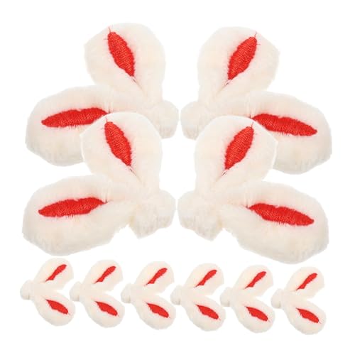 ULTECHNOVO 10 Stück Teiliges DIY Hasenohren Haarschmuck aus Weichem Niedliche Haarclips und Accessoires für Frauen Vielseitig für Bastelprojekte Haardekoration Hochzeiten und Partybedarf von ULTECHNOVO