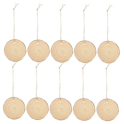 ULTECHNOVO 10 Stück Teiliges Natürliche Vorgebohrte Holzscheiben aus Stabilem Holz Vielseitig für Weihnachtsdeko DIY Bastelprojekte Runde Holzkreise für Handgefertigte Dekorationen und ULTECHNOVO 10 Stück Teiliges Natürliche Vorgebohrte Holzscheiben aus Stabilem Holz Vielseitig für Weihnachtsdeko DIY Bastelprojekte Runde Holzkreise für Handgefertigte Dekorationen und von ULTECHNOVO