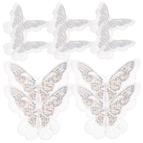 ULTECHNOVO 10 Stück Teiliges Organza Schmetterling Patches zum Aufnähen Bestickte DIY Applikationen für Kleidung Hüte Taschen Jeans Leichte Farbenfrohe Flicken für Kreative Modegestaltung von ULTECHNOVO