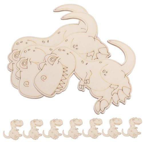 ULTECHNOVO 10 Stück Teiliges Unbemalte Holz Dinosaurier Ausschnitte Vielseitige DIY Holz Bastelstücke Kinderfreundliche Dino Scheiben für Kreative Handwerksprojekte und Dekorationen ULTECHNOVO 10 Stück Teiliges Unbemalte Holz Dinosaurier Ausschnitte Vielseitige DIY Holz Bastelstücke Kinderfreundliche Dino Scheiben für Kreative Handwerksprojekte und Dekorationen von ULTECHNOVO