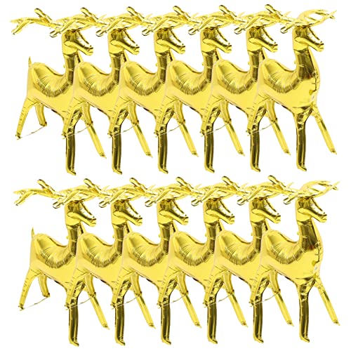ULTECHNOVO 10 Stück Teiliges Weihnachts Rentier Luftballons aus Aluminiumfolie Goldfarbene Partydekoration für Weihnachten Vielseitig Verwendbar für und Festdekoration ULTECHNOVO 10 Stück Teiliges Weihnachts Rentier Luftballons aus Aluminiumfolie Goldfarbene Partydekoration für Weihnachten Vielseitig Verwendbar für und Festdekoration von ULTECHNOVO