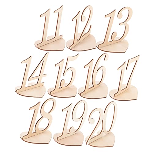 ULTECHNOVO 10 Stück Tischnummern aus Holz für Hochzeiten und Partys Teiliges mit Herzförmigen Ständern Kreative Tischdekoration für Hochzeiten Geburtstagsfeiern und Feiertage ULTECHNOVO 10 Stück Tischnummern aus Holz für Hochzeiten und Partys Teiliges mit Herzförmigen Ständern Kreative Tischdekoration für Hochzeiten Geburtstagsfeiern und Feiertage von ULTECHNOVO