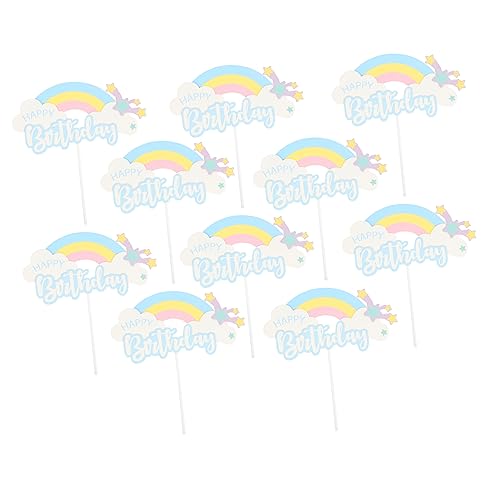 ULTECHNOVO 10 Stück Wolke Regenbogenkarte Einlagen Für Geburtstagstorten Buntes Kuchentopper Tortenaufleger Geburtstag Topper Kuchendekorationen Kuchen -topper Star Cake Toper Papier Blau ULTECHNOVO 10 Stück Wolke Regenbogenkarte Einlagen Für Geburtstagstorten Buntes Kuchentopper Tortenaufleger Geburtstag Topper Kuchendekorationen Kuchen -topper Star Cake Toper Papier Blau von ULTECHNOVO