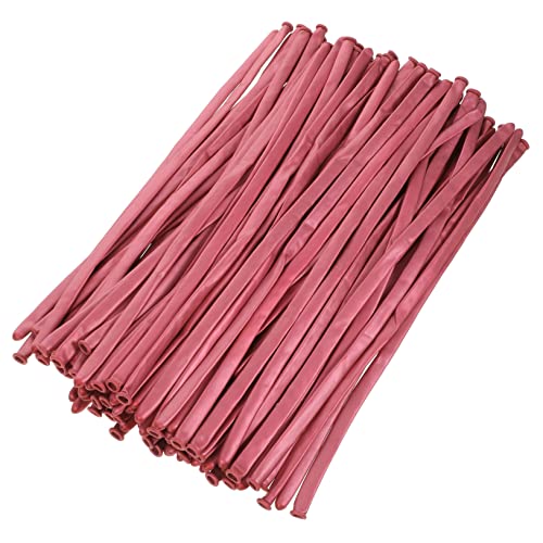 ULTECHNOVO 100 Stück Ballon Aus Metall Hochzeitsdeko Party-latexballons Lange Luftballons Stütze Hochzeit Lange Luftballons Bausatz Für Modellierballons Ballon-ornamente Rot Emulsion von ULTECHNOVO