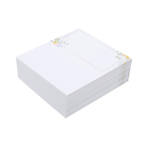 ULTECHNOVO 100 Stück Blumen Sitzkarten aus Papier für Tischdekoration Faltbare Beschreibbare Namenskarten für Hochzeit Bankett Party Shower Vielseitig Einsetzbar Elegant und Reißfest von ULTECHNOVO