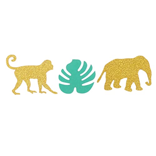ULTECHNOVO 100 Stück Hawaii Dschungel Thema Monstera Tier Kreative Konfetti Dekorationen für Geburtstagsfeiern Papierstreu für Feste mit Disk ULTECHNOVO 100 Stück Hawaii Dschungel Thema Monstera Tier Kreative Konfetti Dekorationen für Geburtstagsfeiern Papierstreu für Feste mit Disk von ULTECHNOVO