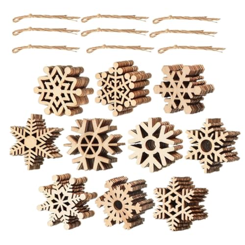 ULTECHNOVO 100 Stück Holz Schneeflocken Anhänger Unbehandelt zum Bemalen Weihnachtsdeko Basteln DIY Holzscheiben Hängend für Weihnachtsbaum Partydekoration ULTECHNOVO 100 Stück Holz Schneeflocken Anhänger Unbehandelt zum Bemalen Weihnachtsdeko Basteln DIY Holzscheiben Hängend für Weihnachtsbaum Partydekoration von ULTECHNOVO