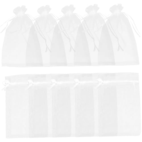 ULTECHNOVO 100 Stück Organza Geschenksäckchen Kleine Zugbandbeutel für Hochzeiten Partys und Verpackung für Bonbons Schmuck und Kleine Gegenstände Organza Zugbandbeutel für Jede Gelegenheit von ULTECHNOVO