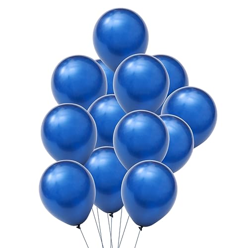 ULTECHNOVO 100Stücke Dunkelblaue Luftballons Hochwertige Latex Ballons für Hochzeit Geburtstagsfeiern und Partydekorationen für Sternen Nacht Themen von ULTECHNOVO