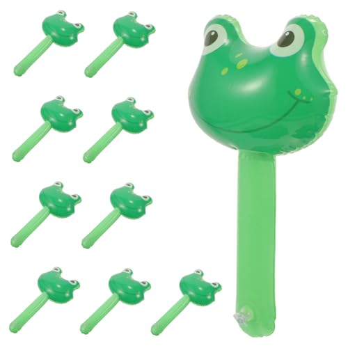 ULTECHNOVO 10Stücke Aufblasbare Frosch Hammer mit Glocke Lustiges Partyspielzeug für Geburtstagsfeiern und aus Sicherem Material Leicht und Langlebig von ULTECHNOVO