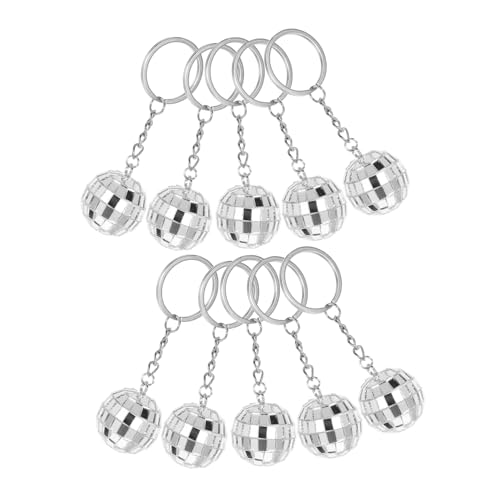 ULTECHNOVO 10Stücke Spiegel Disco Kugel Schlüsselanhänger Hängende Ornament Charms für Taschen und für Disco Partys und Feiertagsdekorationen ULTECHNOVO 10Stücke Spiegel Disco Kugel Schlüsselanhänger Hängende Ornament Charms für Taschen und für Disco Partys und Feiertagsdekorationen von ULTECHNOVO