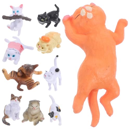 ULTECHNOVO 10Stücke Teiliges Mini Katzenfiguren für Persönliche Räume Langlebig Leicht und Sicher für Mini Tischdekoration und Besondere Anlässe von ULTECHNOVO