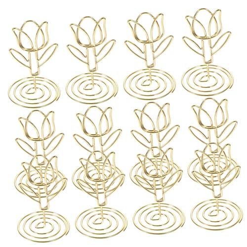 ULTECHNOVO 10Stücke Tischkartenhalter Tulpenform Dekorative Memohalter aus Stilvolle Aufsteller für Hochzeiten Tischdekoration und Events Goldfarbig Robust und Elegant ULTECHNOVO 10Stücke Tischkartenhalter Tulpenform Dekorative Memohalter aus Stilvolle Aufsteller für Hochzeiten Tischdekoration und Events Goldfarbig Robust und Elegant von ULTECHNOVO