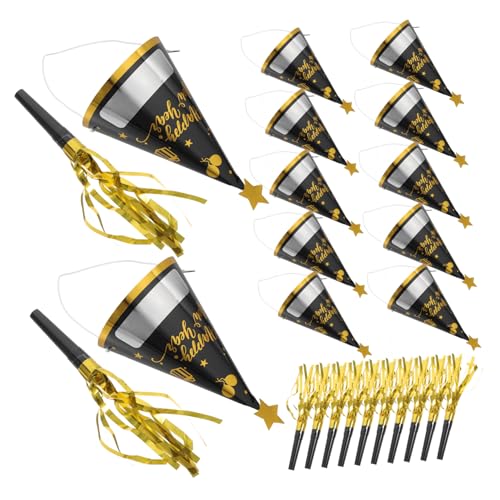 ULTECHNOVO 12 Sätze Neujahrs Partyhüte Set Schreibbare Papierhüte für Silvesterfeiern Vielseitig Einsetzbar für Geburtstage und Besondere Anlässe Dekorative Cone Hüte für Festliche Hüte ULTECHNOVO 12 Sätze Neujahrs Partyhüte Set Schreibbare Papierhüte für Silvesterfeiern Vielseitig Einsetzbar für Geburtstage und Besondere Anlässe Dekorative Cone Hüte für Festliche Hüte von ULTECHNOVO