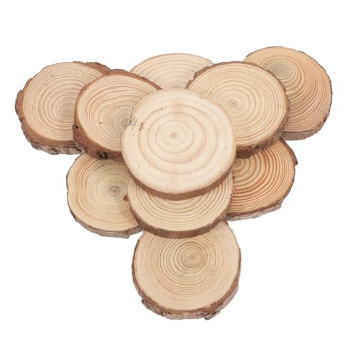 ULTECHNOVO 12 Stück Diy Holzscheiben Für Ornamente Holzverzierungsrohlinge Unfertige Untersetzer Aus Holz Kleine Holzscheiben Zum Basteln Holzausschnitte Kiefernholz von ULTECHNOVO