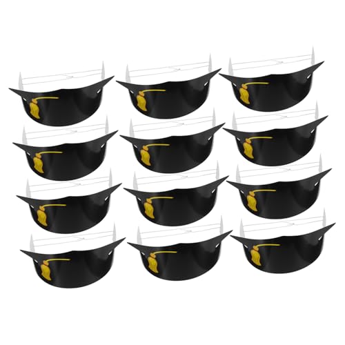 ULTECHNOVO 12 Stück Doktorhut aus Papier Party Abschlusshut für Mützen für den Schulabschluss Abschlusspapierkappen Absolventen Dekore Abschlusskappen aus Papier Black ULTECHNOVO 12 Stück Doktorhut aus Papier Party Abschlusshut für Mützen für den Schulabschluss Abschlusspapierkappen Absolventen Dekore Abschlusskappen aus Papier Black von ULTECHNOVO
