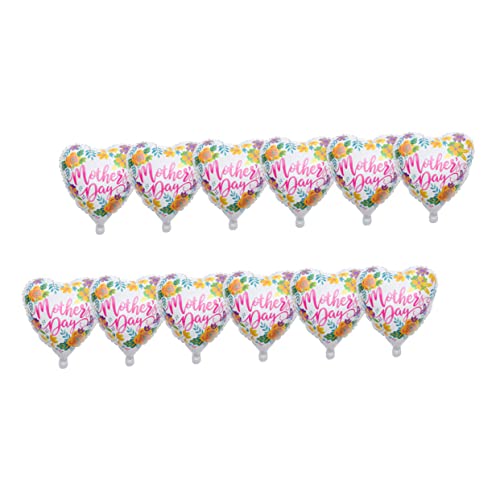 ULTECHNOVO 12 Stück Folienballons Led Dekorationsfest Glücklich Party Gold Folienmottertag Luftballons Ballons Masse Mütter Folienballon Zum Muttertag Aluminiumfolie von ULTECHNOVO
