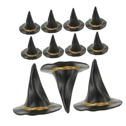 ULTECHNOVO 12 Stück Hexenhut -dekoration Hexenhut Für Dekorationen Halloween-hexenhut-stirnband Dekorativ Kleine Hexenhüte Zum Basteln Halloween-hut-handwerk Blau Winzig Plastik Black von ULTECHNOVO
