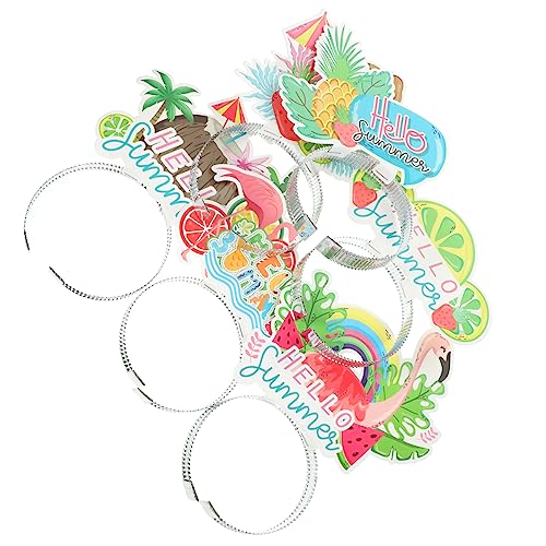 ULTECHNOVO 12 Stück Sommer-stirnband Stirnband Requisiten Bands Dekoratives Stirnband Party Erwachsene Stirnbänder Strand Hawaii Haarreifen Rave Zubehör Wille Plastik von ULTECHNOVO