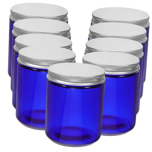 ULTECHNOVO 12 Stück Teiliges Klarglas Kerzengläser mit Deckel Leer Hitzebeständig für DIY Aromatherapie Kerzen Dekorative Teelichthalter Stilvolle Heimdekoration Langlebiges Glasmaterial von ULTECHNOVO