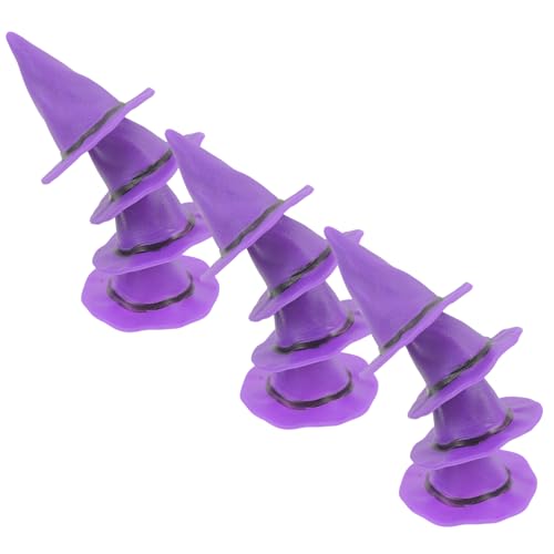 ULTECHNOVO 12 Stück Teiliges Mini Hexenhut Flaschenverschluss Halloween Party Dekoration Miniatur Hexenhüte für Weinflaschen Tischdeko und Partyzubehör von ULTECHNOVO
