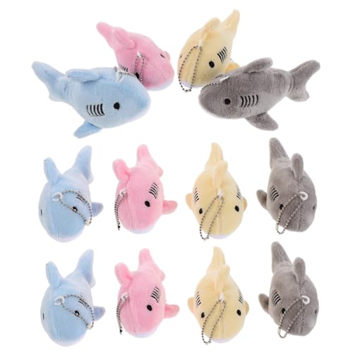 ULTECHNOVO 12 Stück Teiliges Plüsch Hai Schlüsselanhänger Mini Gefüllte Tieranhänger Bunte Meeres-motiv Taschenanhänger Dekorative Rucksack Geldbörsencharms für Partygeschenke ULTECHNOVO 12 Stück Teiliges Plüsch Hai Schlüsselanhänger Mini Gefüllte Tieranhänger Bunte Meeres-motiv Taschenanhänger Dekorative Rucksack Geldbörsencharms für Partygeschenke von ULTECHNOVO