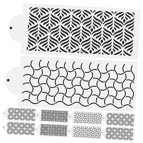 ULTECHNOVO 12 Stück Teiliges Set Kuchen Schablonen Wiederverwendbare Backvorlagen für Torten Dekoration für Hochzeiten Geburtstagsfeiern und ULTECHNOVO 12 Stück Teiliges Set Kuchen Schablonen Wiederverwendbare Backvorlagen für Torten Dekoration für Hochzeiten Geburtstagsfeiern und von ULTECHNOVO