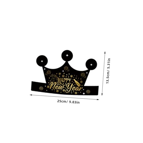 ULTECHNOVO 12 Stück Teiliges Year S Eve Partybrillen und Papierhüte Schwarz-gold Glitzer Eyewear und Diademe für Silvester Dekoration und Foto Requisiten für Erwachsene von ULTECHNOVO