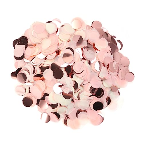 ULTECHNOVO 12000 Stück Rundes Mehrfarbiges Hochzeit Konfetti Papier Streudeko Gold Weiß Rosa Für Party Geburtstag Tischdekoration von ULTECHNOVO