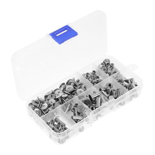 ULTECHNOVO 120Sätze Buchschrauben Knöpfe aus Karbonstahl Runde Kopf Nieten für DIY Lederhandwerk Einfache Montage ohne Werkzeug Stabil Zuverlässig für Alben Lederprodukte ULTECHNOVO 120Sätze Buchschrauben Knöpfe aus Karbonstahl Runde Kopf Nieten für DIY Lederhandwerk Einfache Montage ohne Werkzeug Stabil Zuverlässig für Alben Lederprodukte von ULTECHNOVO