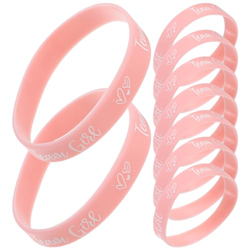 ULTECHNOVO 12Stücke Armbänder für Gender Reveal Party Zubehör Geschlecht Offenbaren mit Team Girl Anpassbar und Bequem für Babypartys Unvergessliche von ULTECHNOVO