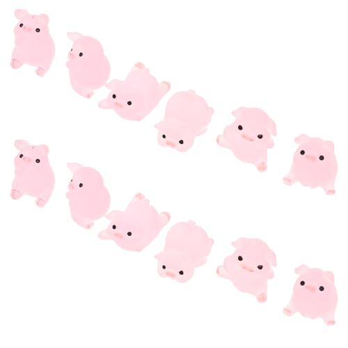 ULTECHNOVO 12Stücke Teiliges Schwein Dekorationsset DIY Harz Figuren für Kreative Bastelprojekte Glücksschweinchen Charms für und Kreative Bastelideen Vielseitig von ULTECHNOVO