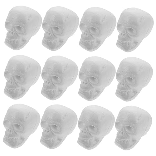 ULTECHNOVO 12Stücke Unvollendete Schädelkopf Ornamente DIY Halloween Dekoration Hängende Anhänger für Gruselige Partys Vielseitig Einsetzbar für Festivals ULTECHNOVO 12Stücke Unvollendete Schädelkopf Ornamente DIY Halloween Dekoration Hängende Anhänger für Gruselige Partys Vielseitig Einsetzbar für Festivals von ULTECHNOVO